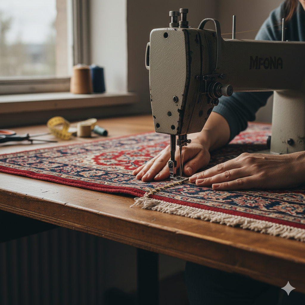 Zigzag sewing tutorial on carpet