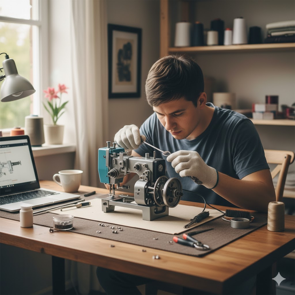 راهنمای گام به گام تعمیرات و نگهداری سرکیسه دوز مینی در خانه